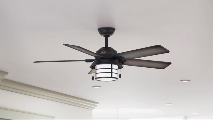 Hunter Fan Key Biscayne Outdoor Pull Chain Ceiling Fan with 9.8W LED