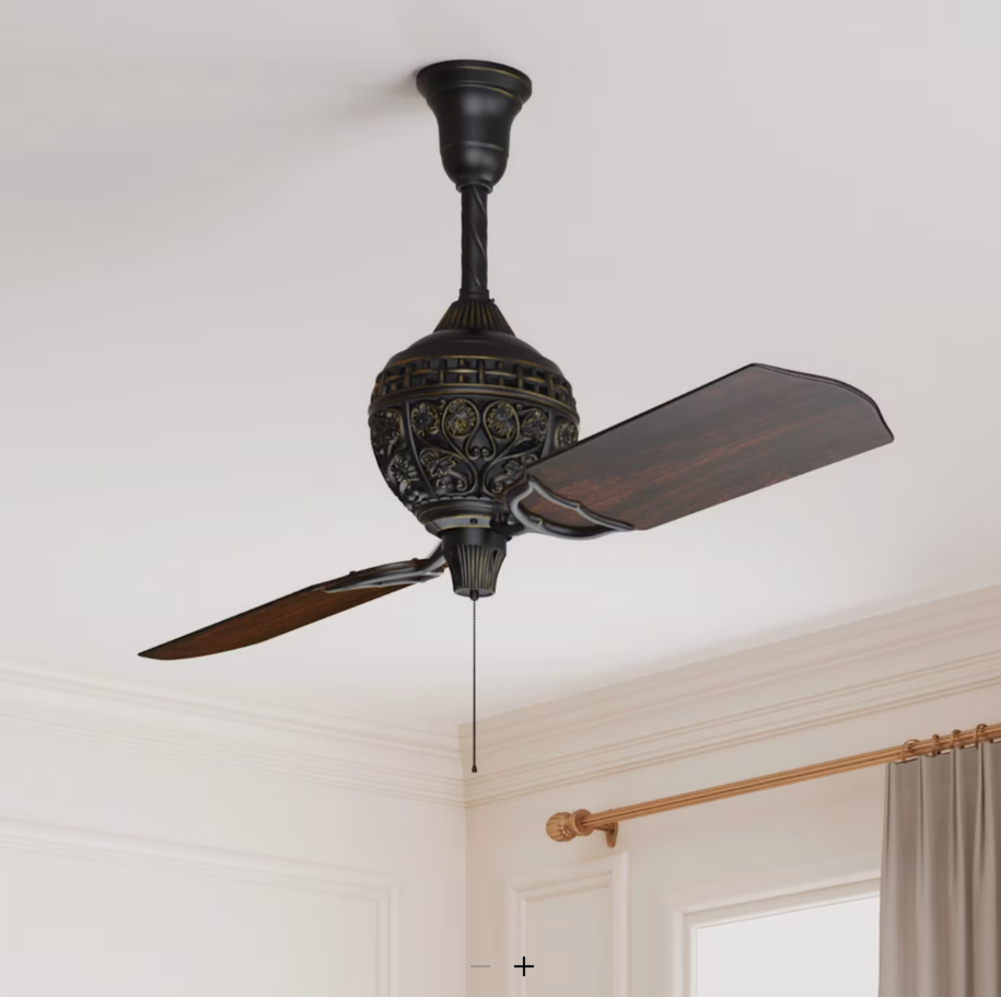 Hunters 1886 Limited Edition 60" Pull Chain Ceiling Fan in Midas Black