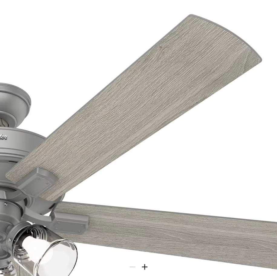 Hunter Fan Crestfield Pull Chain Flushmount Ceiling Fan with 18W LED