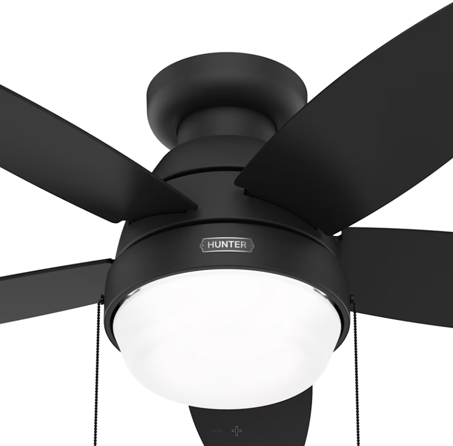 Hunter Fan Lilliana Flushmount Pull Chain Ceiling Fan with 14W LED