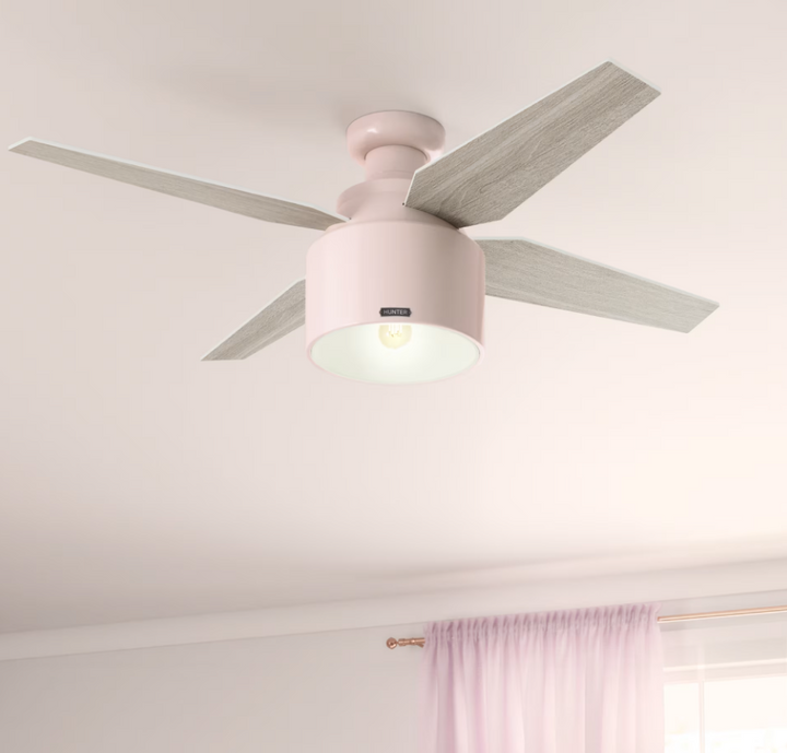 Hunter Fan Cranbrook 52" Mid Century Modern Flushmount Ceiling Fan with 5W LED and Remote