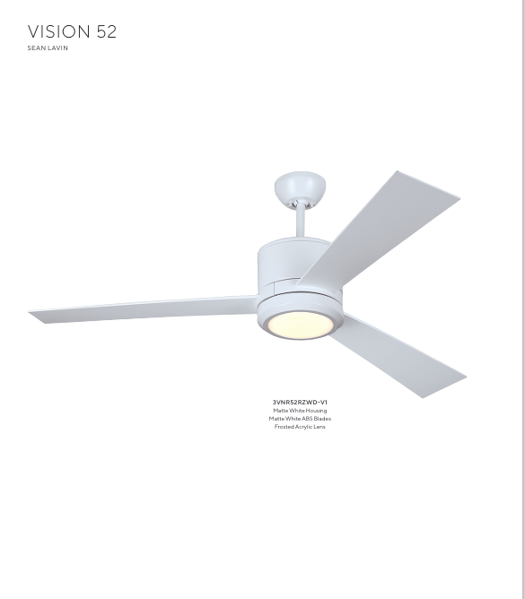 Generation Lighting 52" Vision Ceiling Fan with 20W LED and Wall Mount Remote