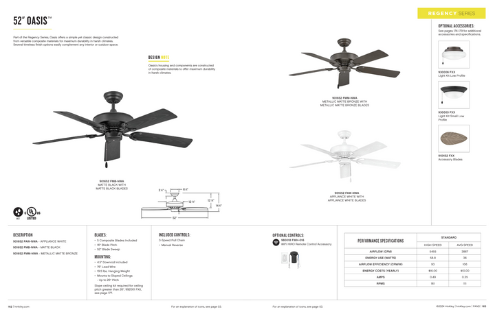 Hinkley Fan Oasis Outdoor Pull Chain Ceiling Fan