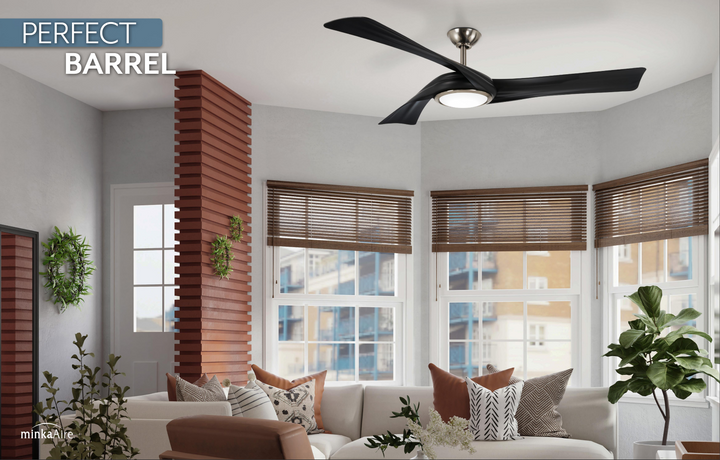 Minka Aire Curl 60" Smart DC Ceiling Fan with 20W LED Light and Remote Control