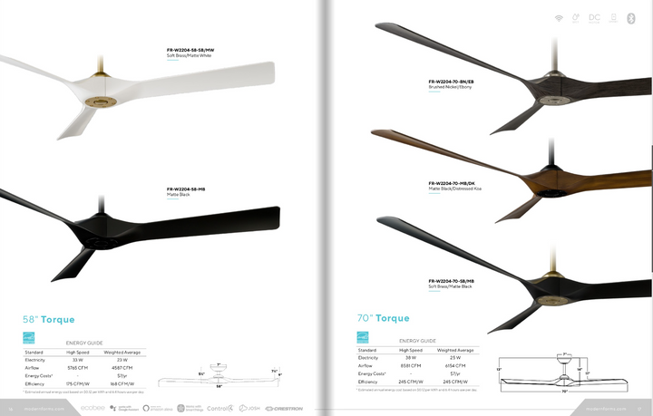 Modern Forms Fan Torque Outdoor DC Ceiling Fan with Remote