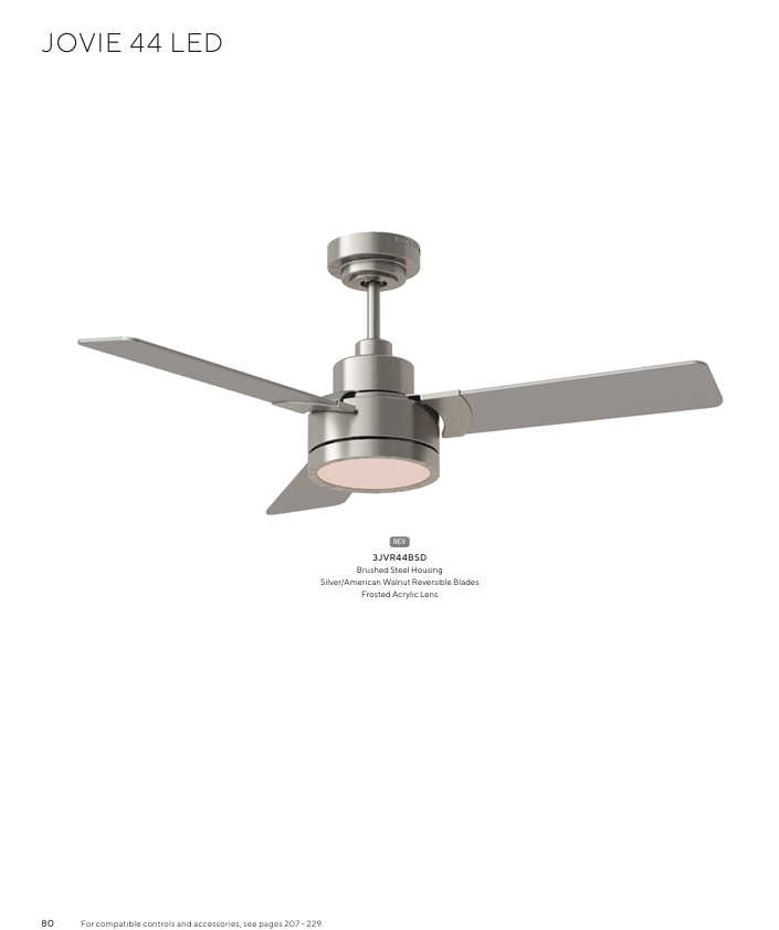 Generation Lighting Jovie Indoor/Outdoor LED Ceiling Fan with 18W LED Light and Wall Control