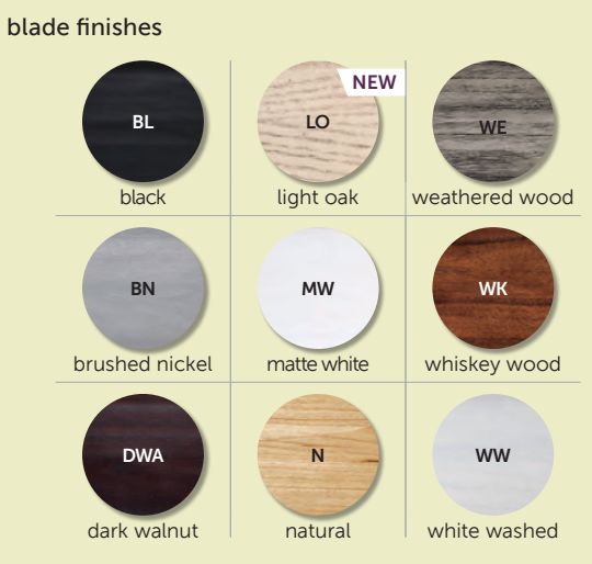 Select Blade Finish (48" Fan)
