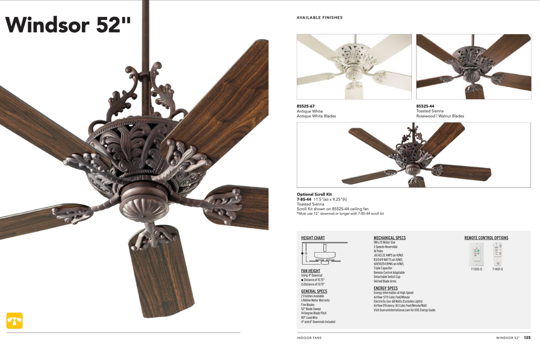 Quorum Windsor 52" Ceiling Fan