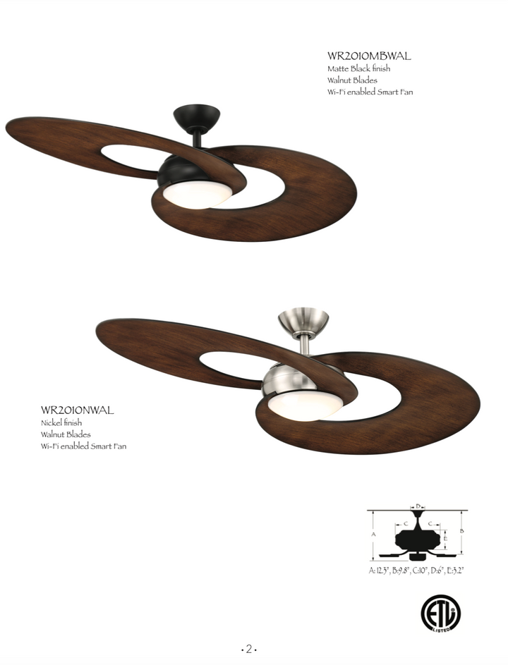 Wind River Sirius 52" Smart 18W LED Ceiling Fan