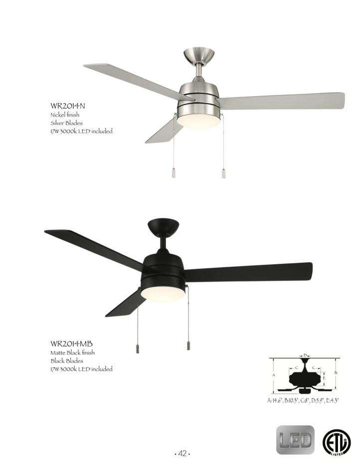 Wind River Nolan 52" 18W LED Pull Chain Ceiling Fan