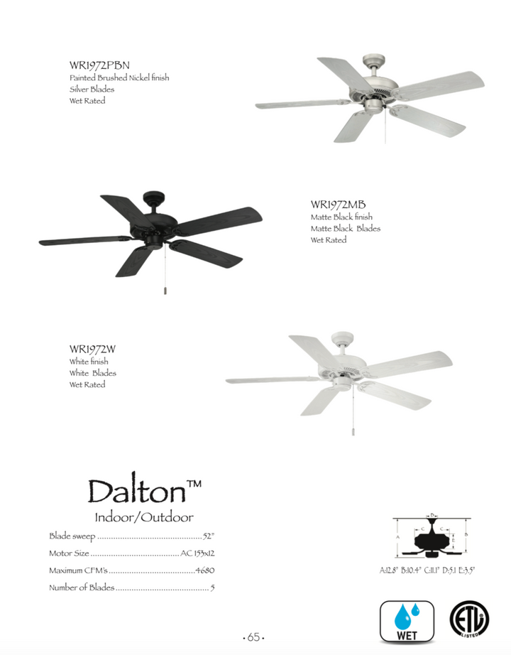 Wind River Dalton 52" Outdoor Pull Chain Ceiling Fan