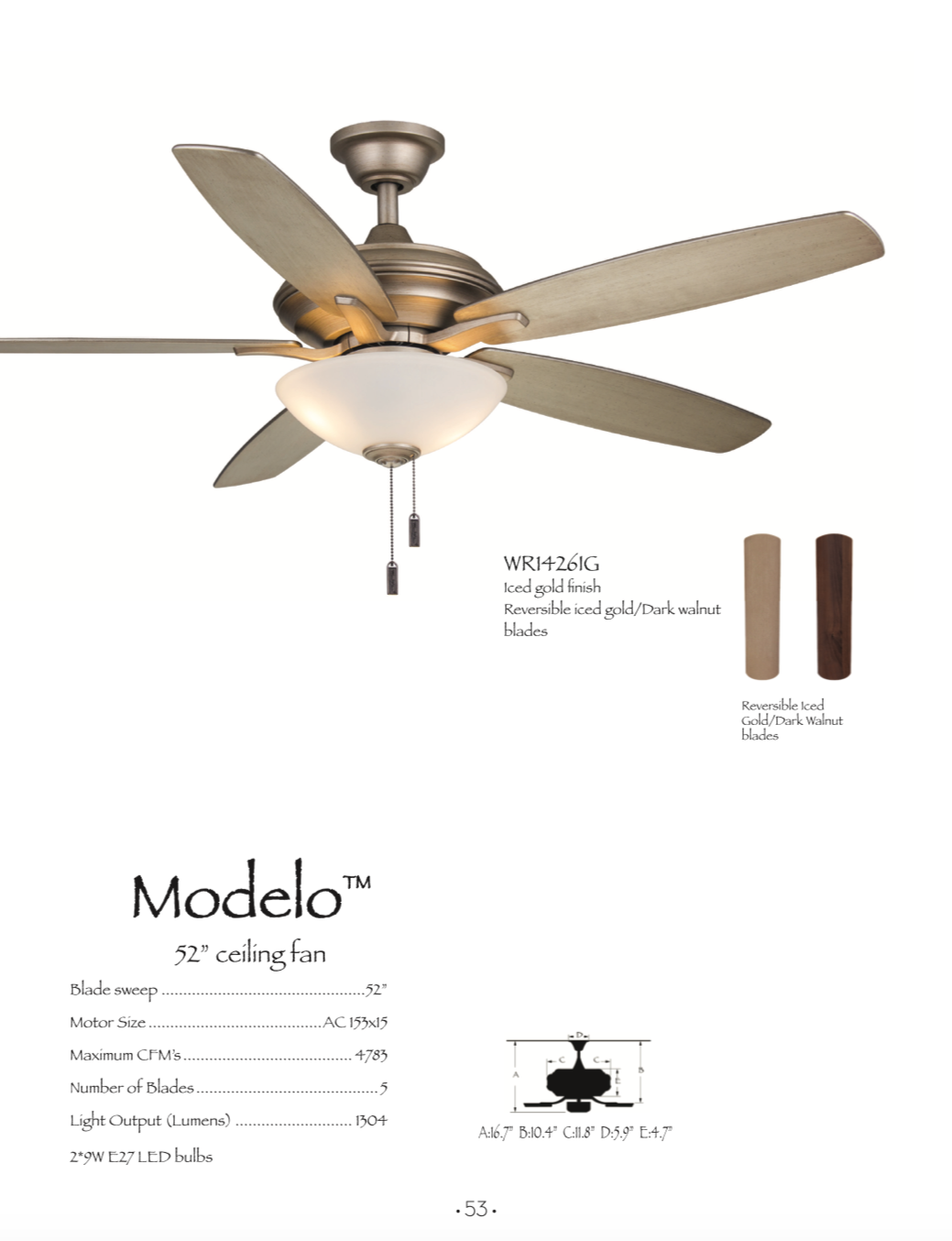 Wind River Modelo 52" Pull Chain Ceiling Fan