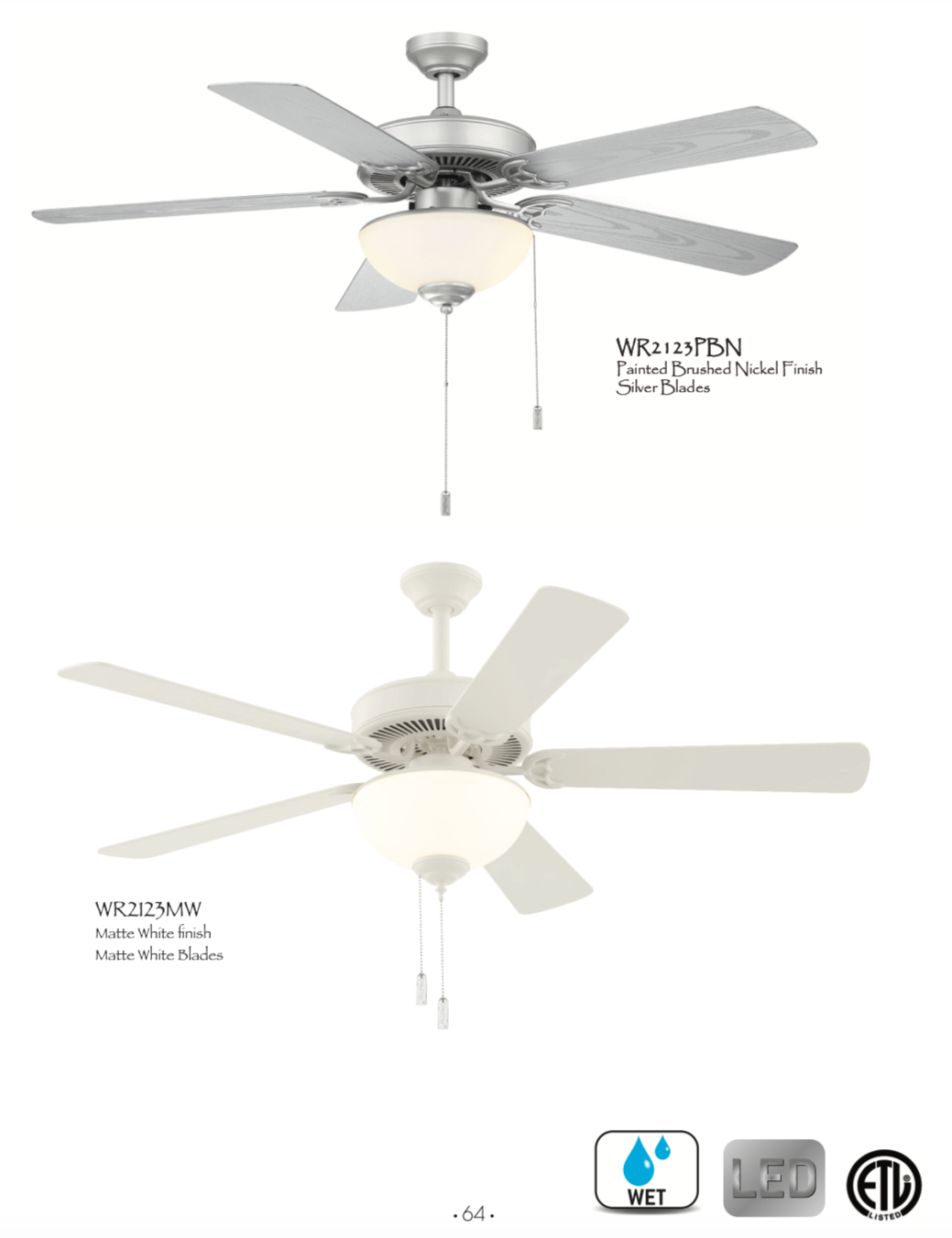 Wind River Dalton 52" Outdoor Pull Chain AC Ceiling Fan with 18W LED