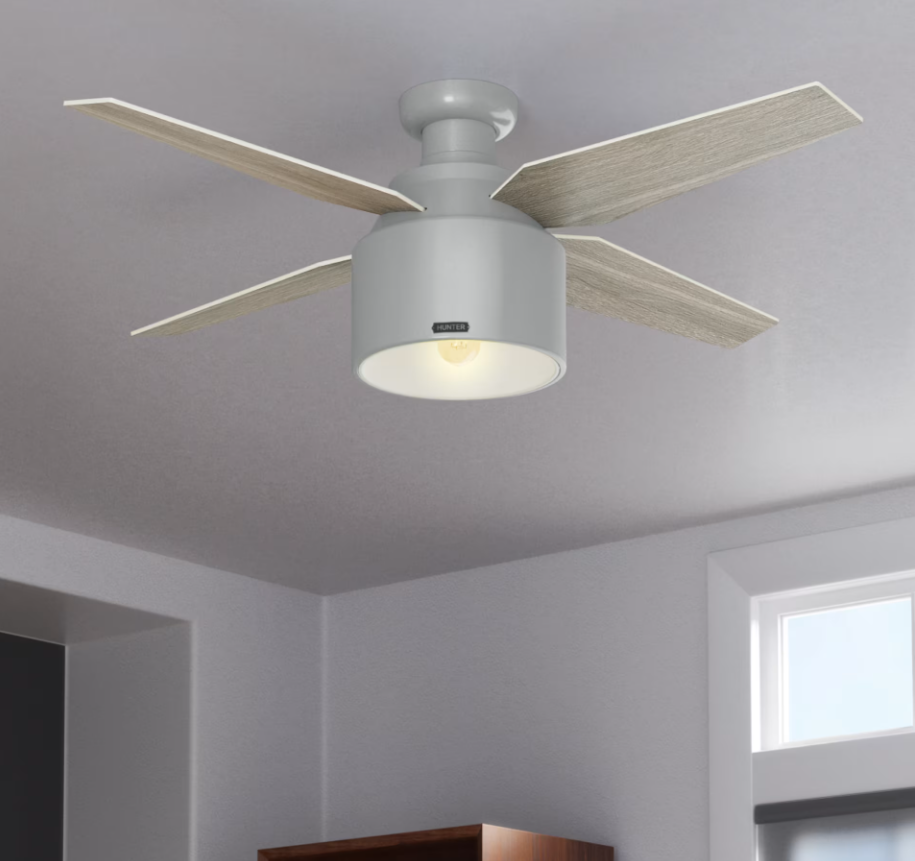 Hunter Fan Cranbrook 52" Mid Century Modern Flushmount Ceiling Fan with 5W LED and Remote