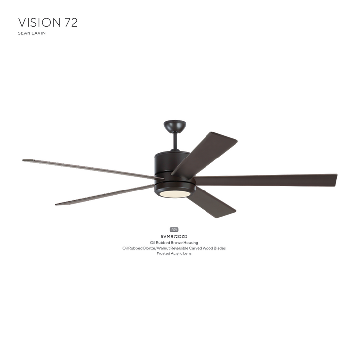 Generation Lighting Vision 72'' DC Ceiling Fan with 20W LED and Remote