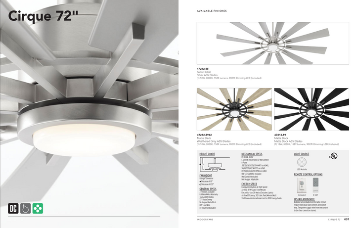 Quorum Cirque Indoor/Outdoor DC 18W LED Patio Fan with Wall Control