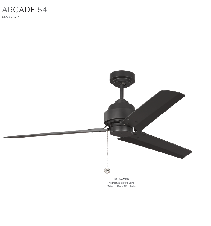 Visual Comfort Arcade 54" Pull Chain Ceiling Fan