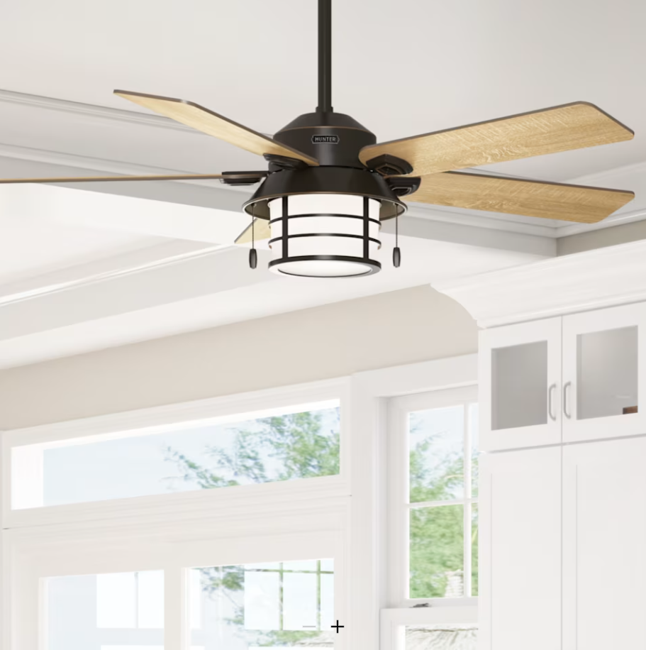 Hunter Fan Key Biscayne Outdoor Pull Chain Ceiling Fan with 9.8W LED