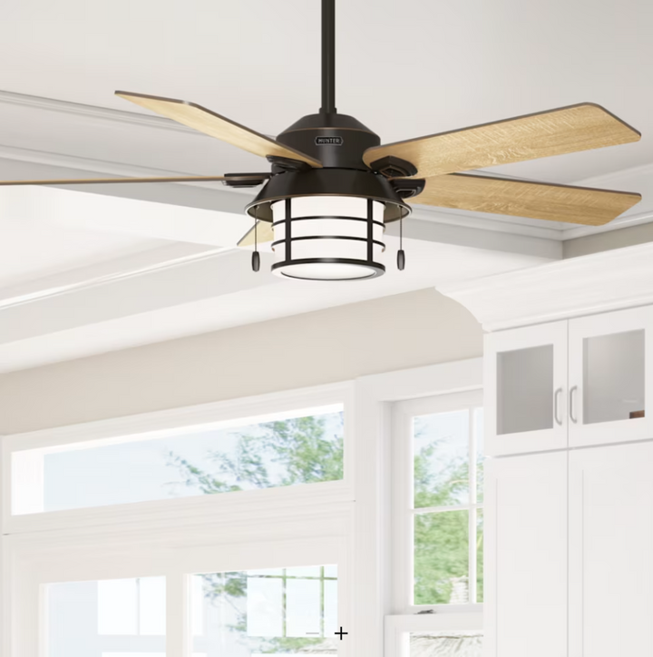 Hunter Fan Key Biscayne Outdoor Pull Chain Ceiling Fan with 9.8W LED