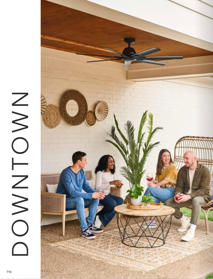 Hunter Fan Downtown Outdoor Ceiling Fan with Wall Control