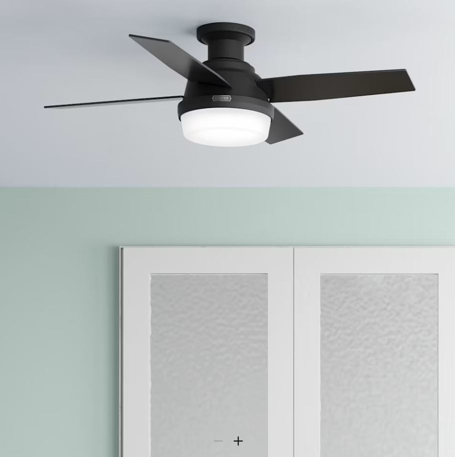 Hunter Fan Dempsey 44" Flushmount Ceiling Fan with 19W LED and Remote