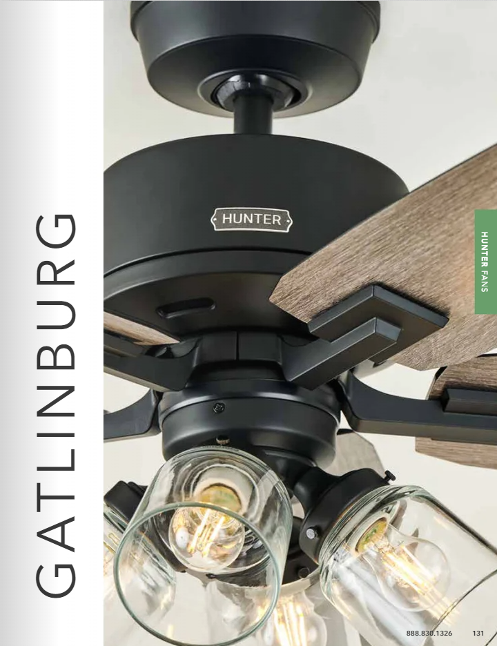 Hunter Fan Gatlinburg Indoor Ceiling Fan with 19W LED with Remote