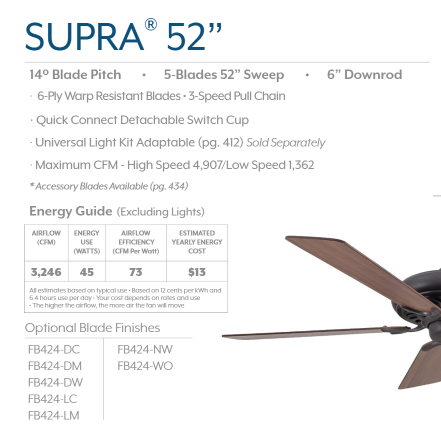 Minka Aire Supra Pull Chain Ceiling Fan