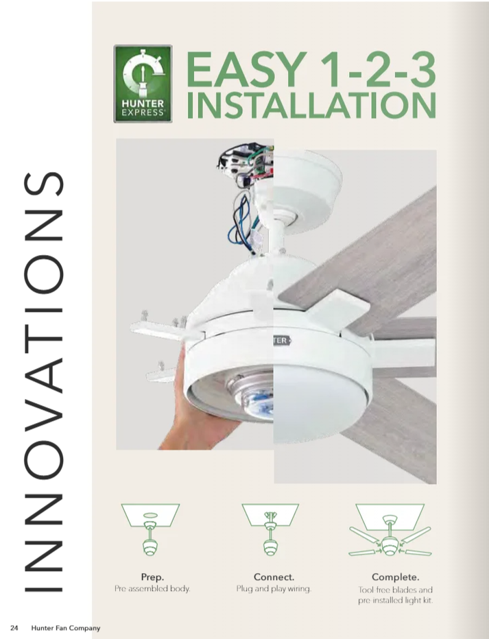 Hunter Fan Gatlinburg Indoor Ceiling Fan with 19W LED with Remote