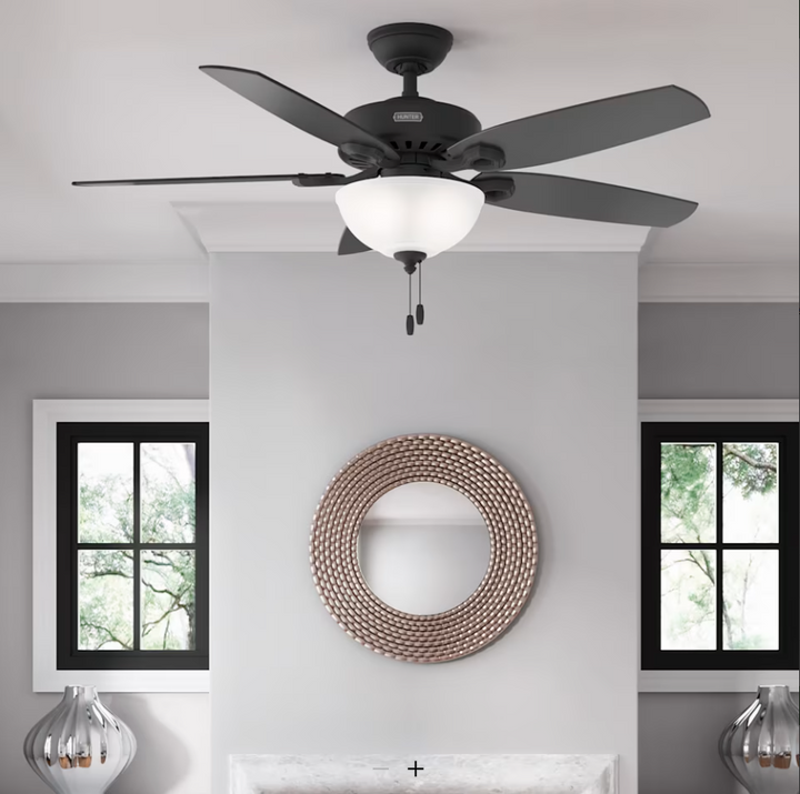 Hunter Fan Builder Deluxe 52" Indoor Pull Chain Ceiling Fan with 9W LED