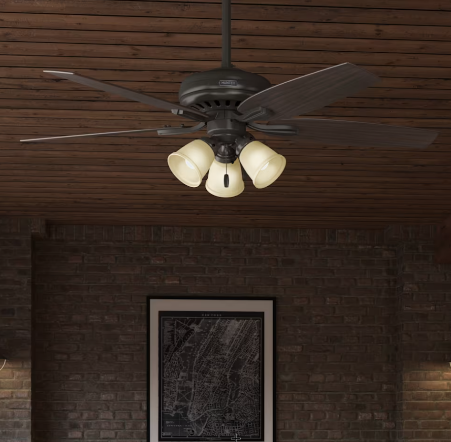 Hunter Fan Newsome 52" Pull Chain Ceiling Fan 3lights with 27W LED