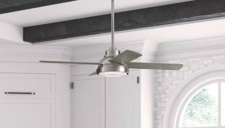 Casablanca Levitt 54" Indoor Ceiling Fan with 16WLED and Wall Control in Brushed Nickel