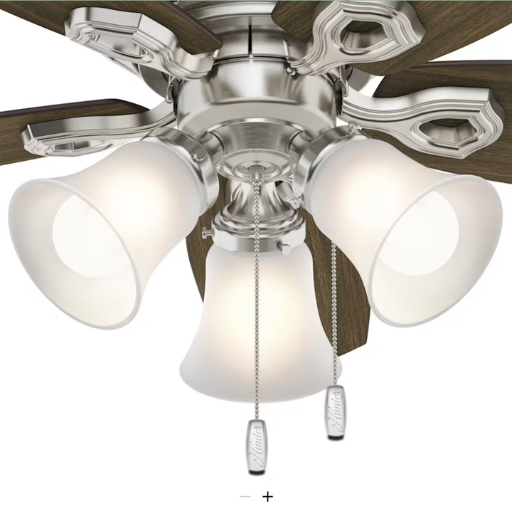 Hunter Fan Builder Flushmount Pull Chain Ceiling Fan with 27W LED