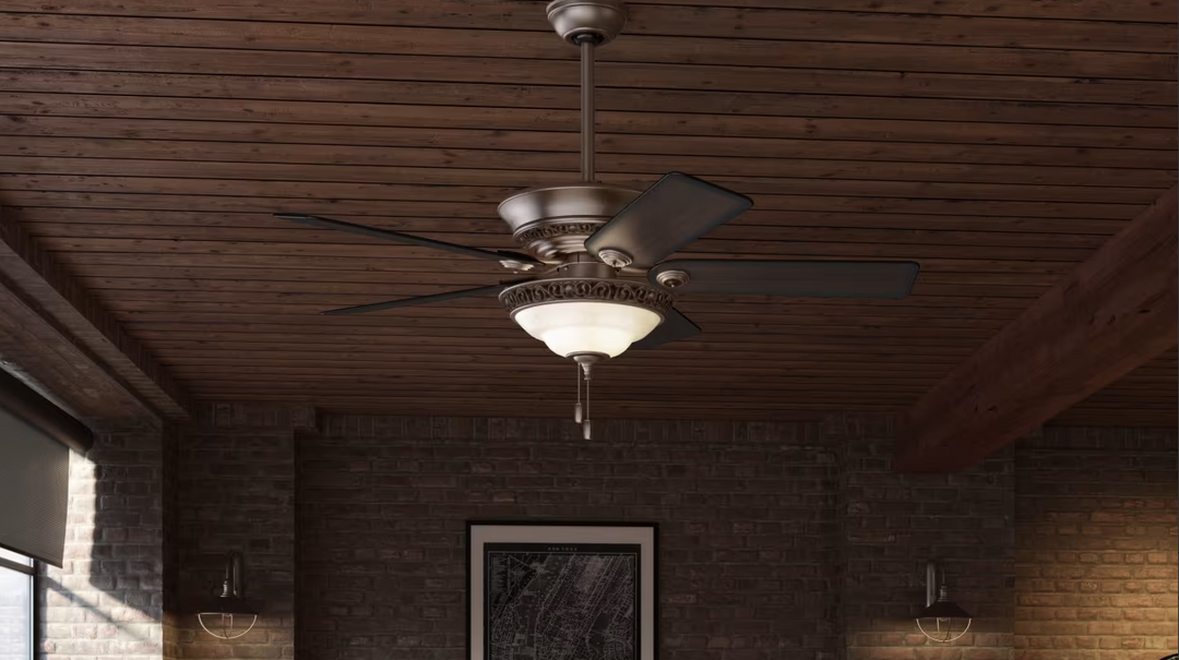 Hunter Fan Italian Countryside 52" Indoor Pull Chain Ceiling Fan with 6.5W LED in P.A Cocoa