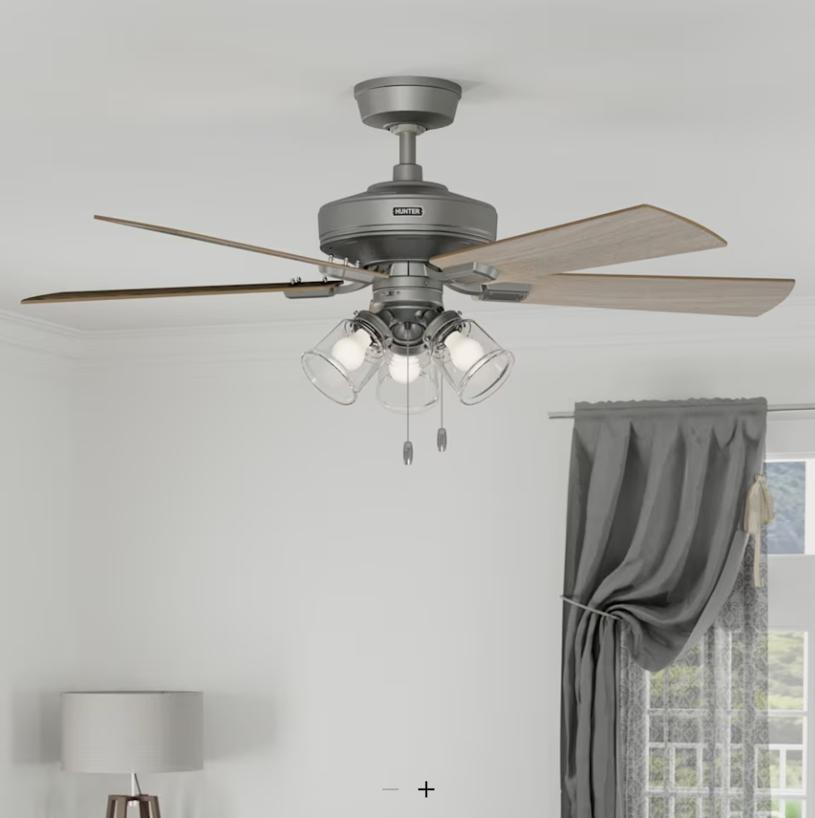 Hunter Fan Crestfield 52" Pull Chain Ceiling Fan with 21W LED