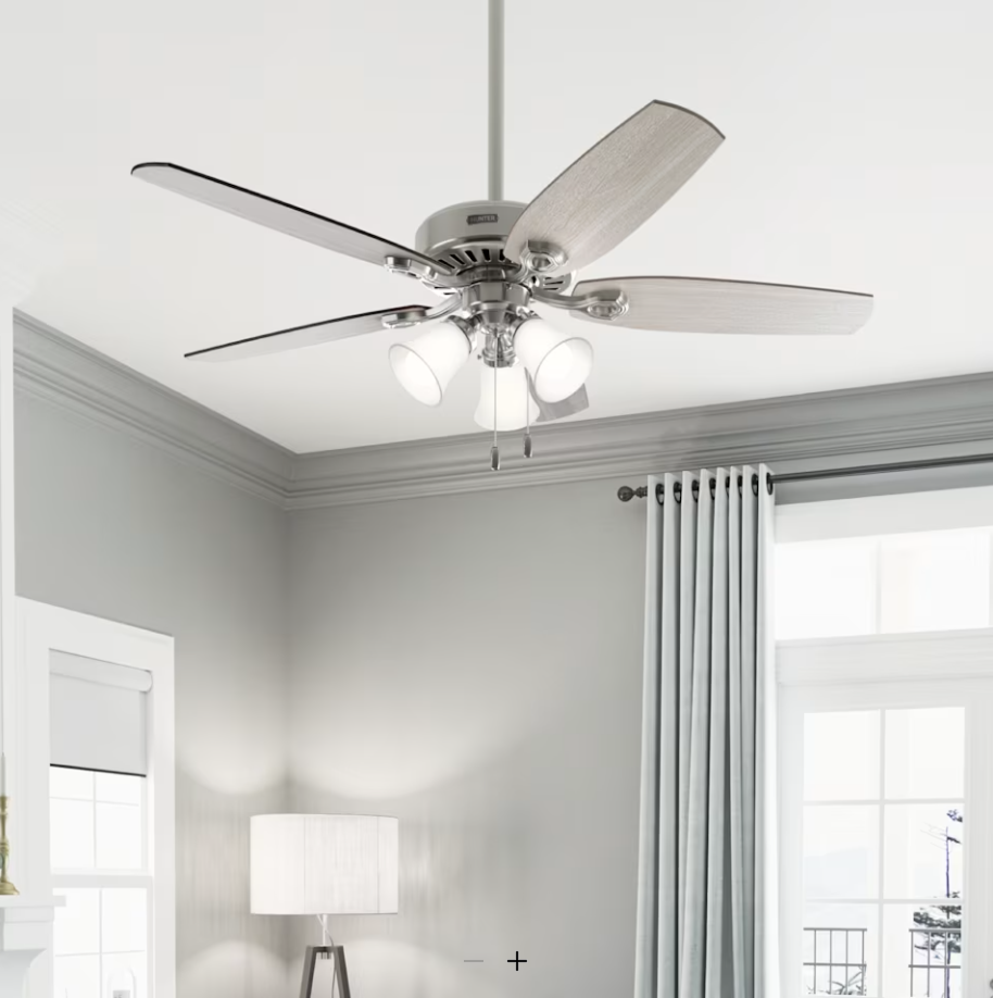 Hunter Fan Builder Plus 52" Pull Chain Ceiling Fan with 21W LED