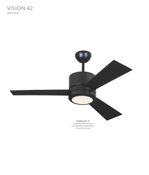 Generation Lighting 52" Vision Ceiling Fan with 20W LED and Wall Mount Remote