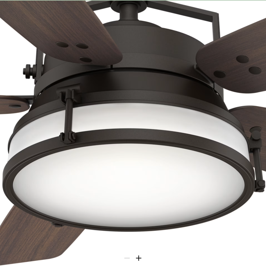 Casablanca Caneel Bay 56" Indoor/Outdoor Ceiling Fan with 27W and Wall Control in Maiden Bronze