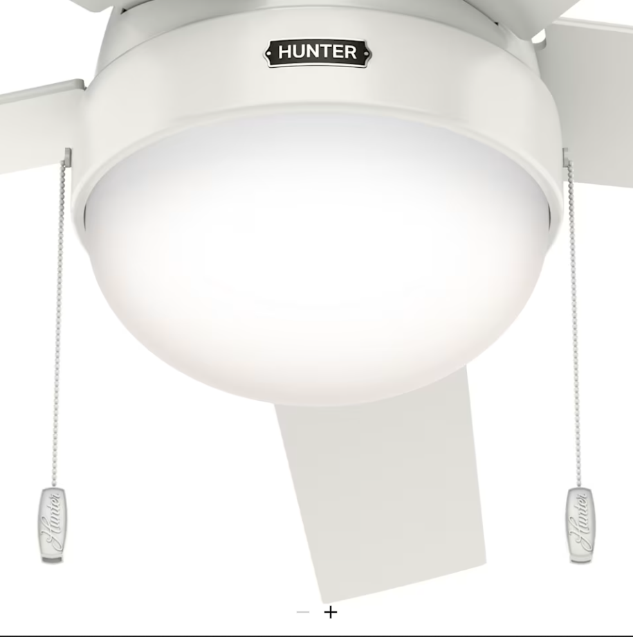 Hunter Fan Anslee Pull Chain Ceiling Fan with 18W LED