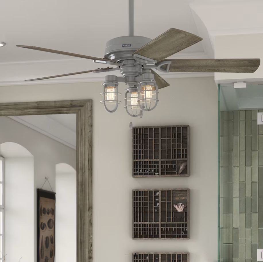 Hunter Fan Starklake 52" Indoor/Outdoor Pull Chain Ceiling Fan with 10.5W LED