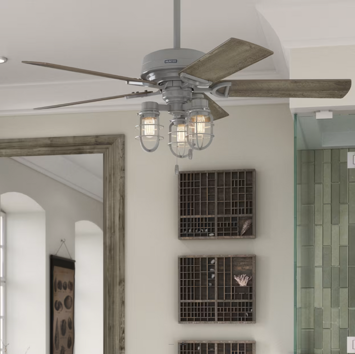 Hunter Fan Starklake 52" Indoor/Outdoor Pull Chain Ceiling Fan with 10.5W LED