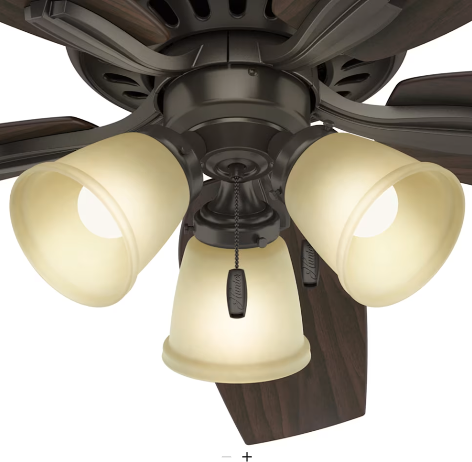 Hunter Fan Newsome 52" Pull Chain Ceiling Fan 3lights with 27W LED