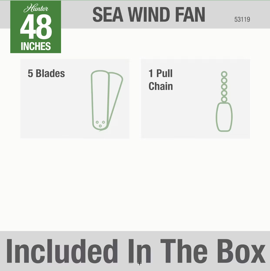 Hunter Fan Sea Wind 48" Outdoor Flushmount Pull Chain Ceiling Fan