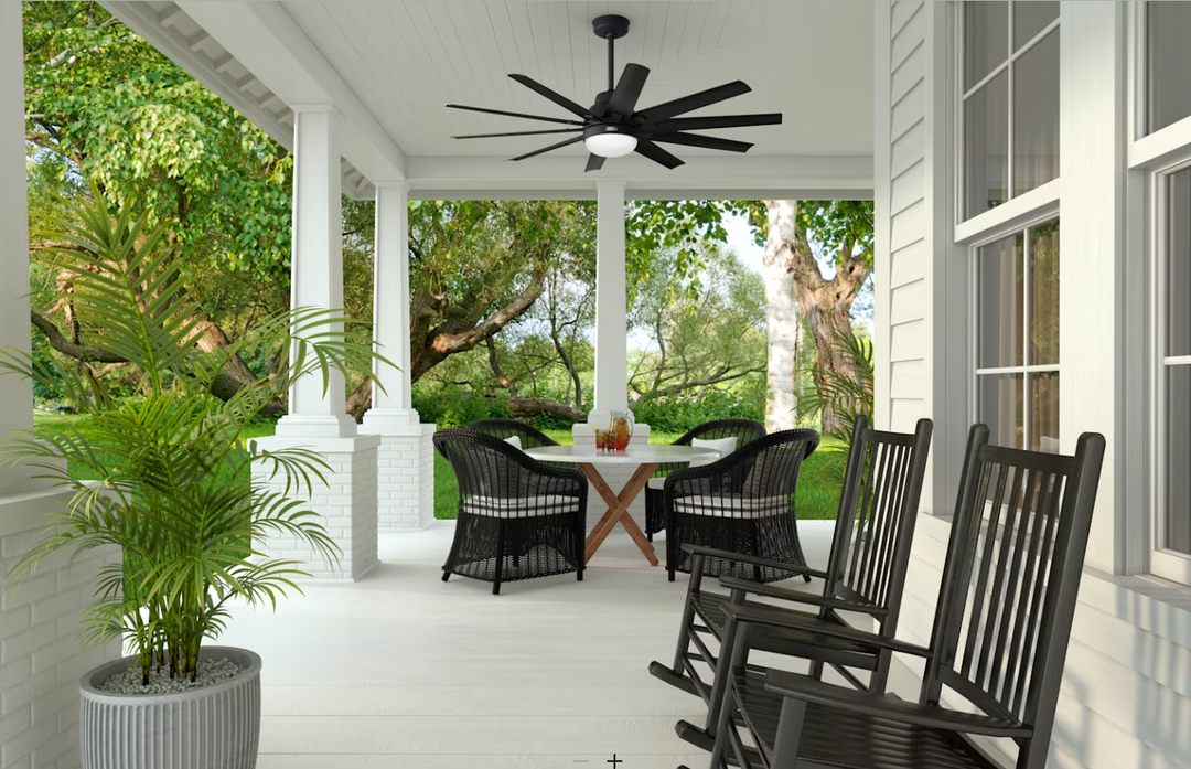 Hunter Fan Overton Outdoor DC Ceiling Fan with 18W LED and Wall Control