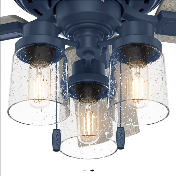 Hunter Fan Hartland Flushmount Pull Chain Ceiling Fan with 10W LED