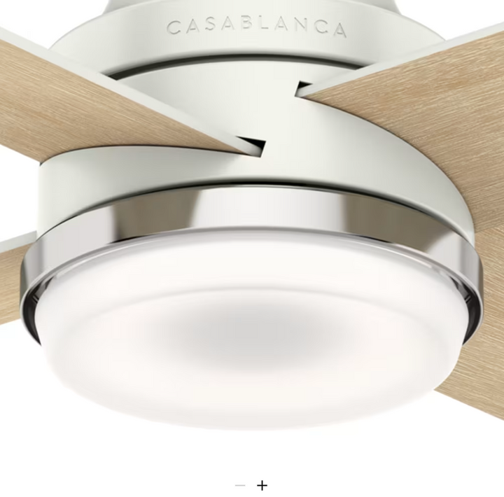 Casablanca Daphne 54" Indoor Ceiling Fan with 16W LED and Wall Control in Fresh White