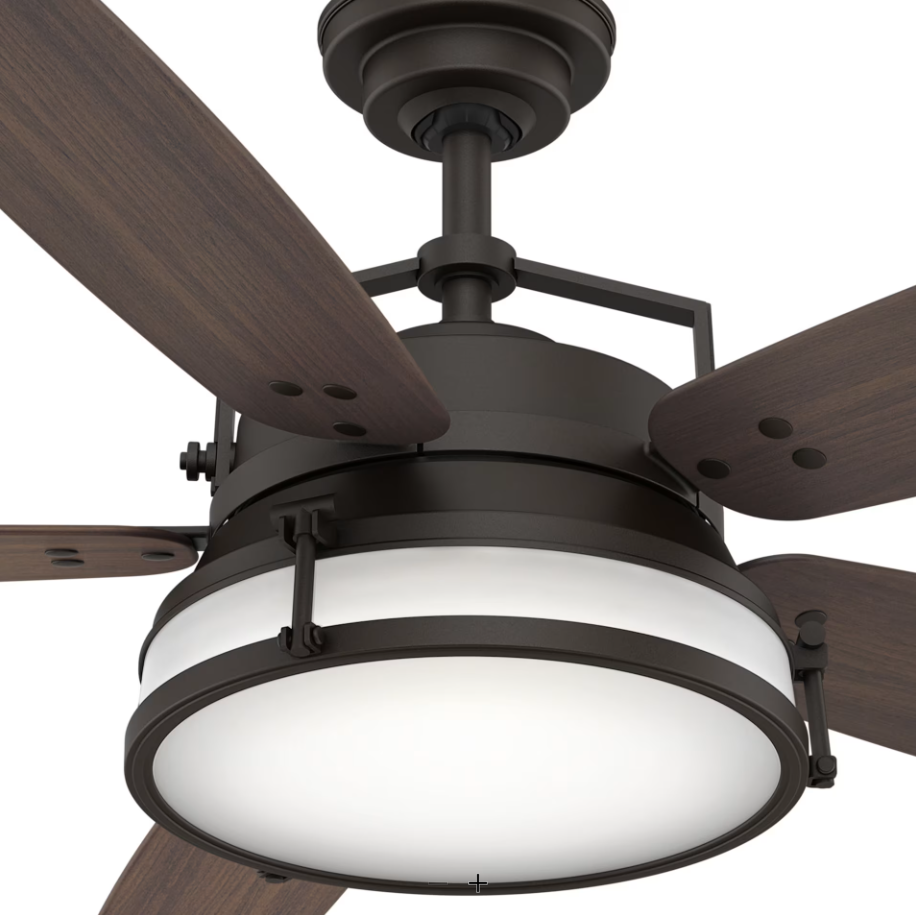 Casablanca Caneel Bay 56" Indoor/Outdoor Ceiling Fan with 27W and Wall Control in Maiden Bronze