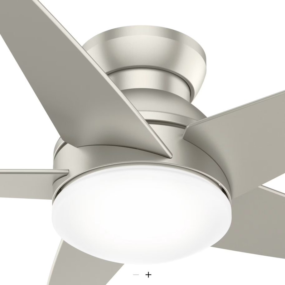 Casablanca Isotope 44" Indoor Flushmoutn Ceiling Fan with 18W LED and Wall Control