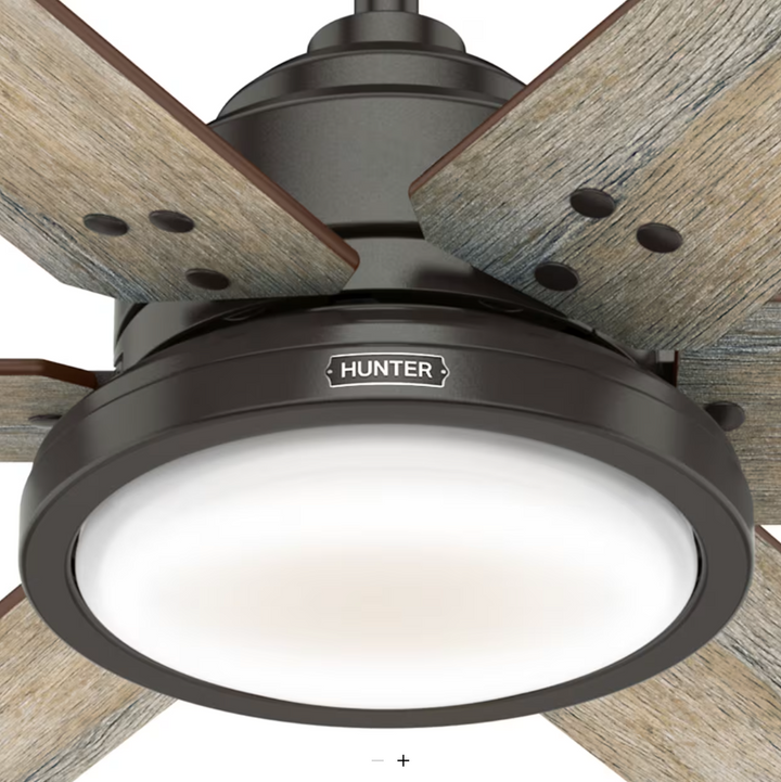 Hunter Fan Warrant 60" Indoor DC Ceiling Fan with LED and Wall Control