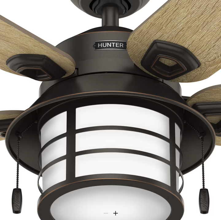 Hunter Fan Key Biscayne 54" Indoor/Outdoor Pull Chain Ceiling Fan with 18W LED