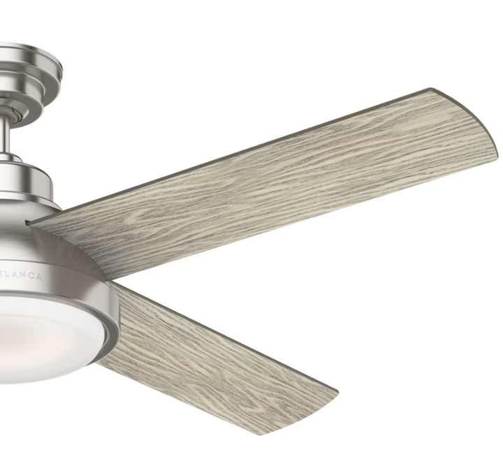 Casablanca Levitt 54" Indoor Ceiling Fan with 16WLED and Wall Control in Brushed Nickel